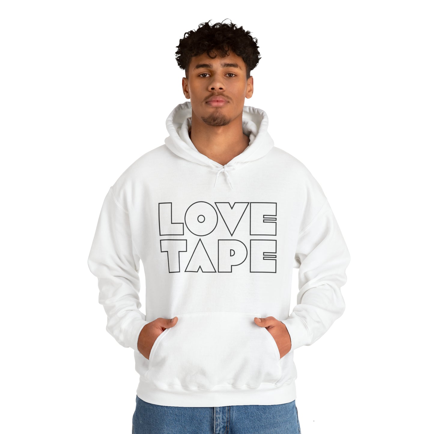 Lovetape Logo White Heavyweight Hoodie